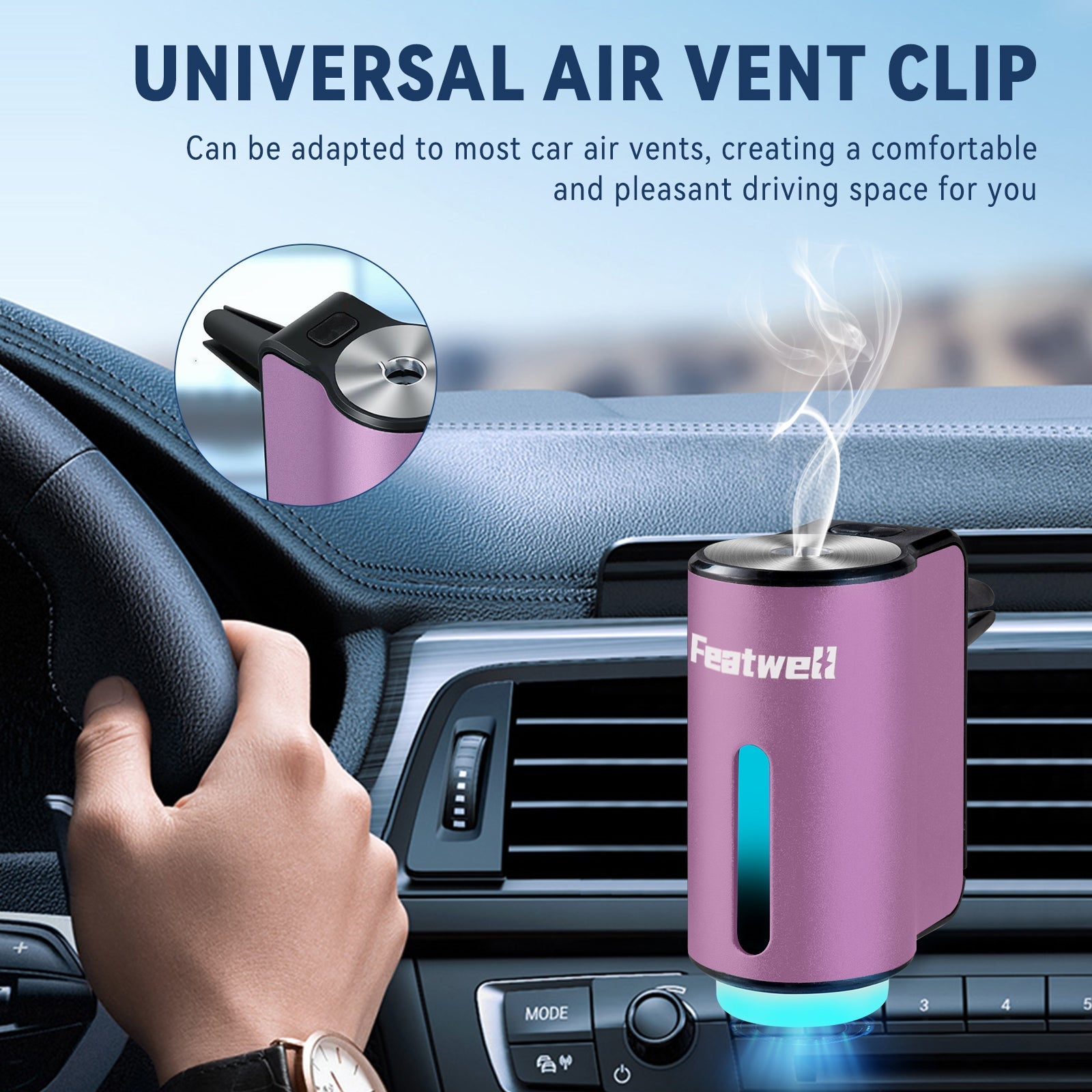 Featwell Car Aromatherapy - 6Pack Essential oil (Purple) - Featwell