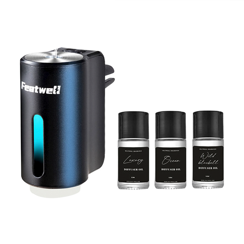 Featwell Aromaterapia para automóvel - 3Pack Óleo essencial (preto)