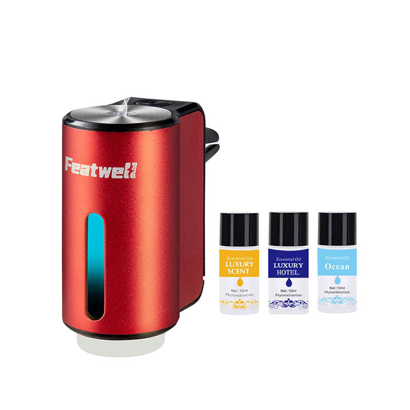 Featwell Oil Diffuser for Vehicle - 6Pack Essential oil (Red)